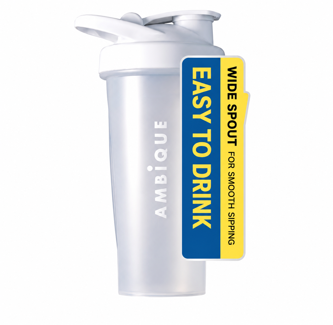 AMBIQUE PROTEIN SHAKER (WHITE) 600ml