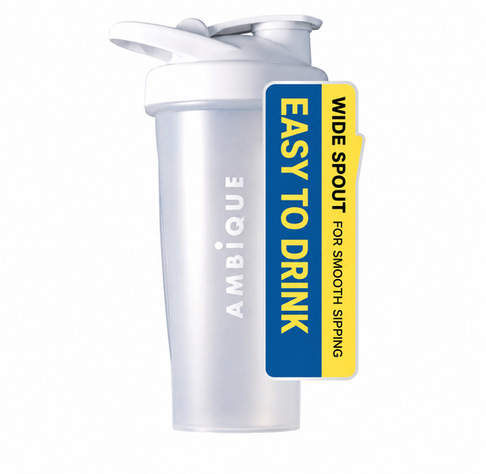AMBIQUE PROTEIN SHAKER (WHITE) 600ml